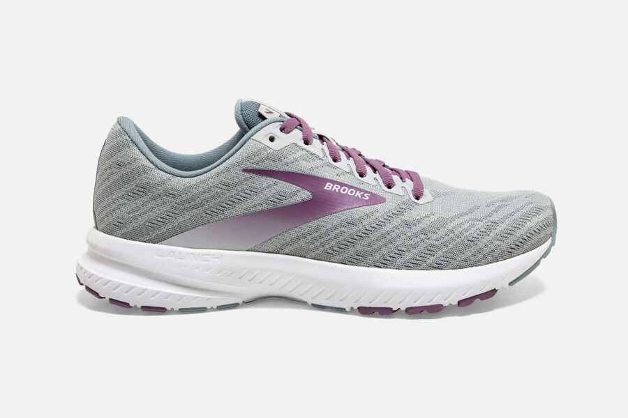 Brooks Launch 7 Womens Australia - Road Running Shoes - Grey/Purple (016-EDMTP)